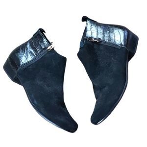 Nordstrom Munro Suede & Leather Ankle Black Bootie